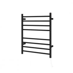 Ancona Prestige Dual 8-Bar Hardwired and Plug-in Towel Warmer in Matte Black -Toilet Storage Shop matte black ancona towel warmers an 5383 40 1000