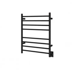 Ancona Prestige Dual 8-Bar Hardwired and Plug-in Towel Warmer in Matte Black