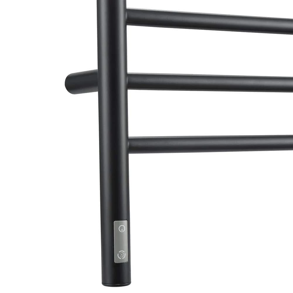 Ancona Prestige OBT 8-Bar Electric Wall Mount Plug-In and Hardwire Towel Warmer with On-Board Timer in Matte Black 7 Ancona Prestige OBT 8-Bar Electric Wall Mount Plug-In and Hardwire Towel Warmer with On-Board Timer in Matte Black - Image 5