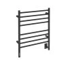 Ancona Prestige OBT 8-Bar Electric Wall Mount Plug-In and Hardwire Towel Warmer with On-Board Timer in Matte Black -Toilet Storage Shop matte black ancona towel warmers an 5389 64 1000
