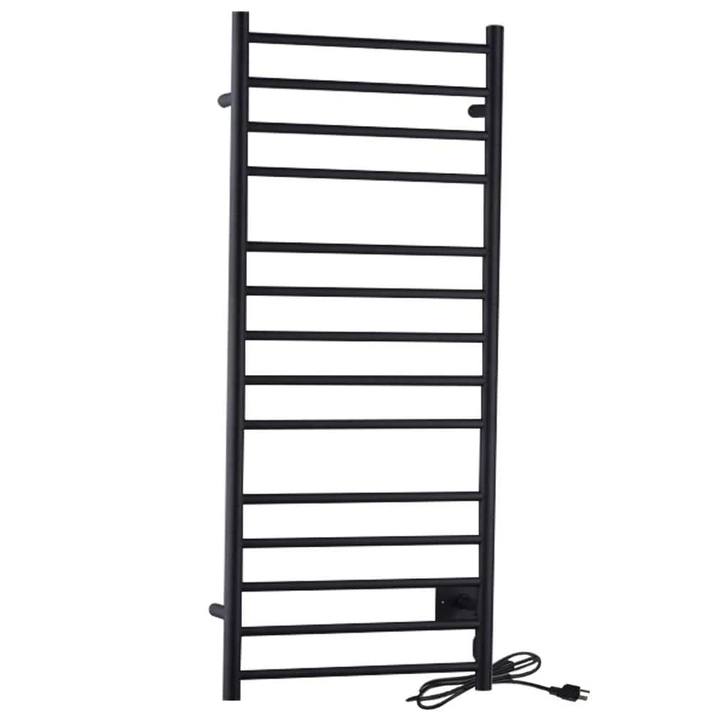 ANZZI Elgon 14-Bar Carbon Steel Electric Wall Mounted Towel Warmer Rack in Matte Black 3 ANZZI Elgon 14-Bar Carbon Steel Electric Wall Mounted Towel Warmer Rack in Matte Black