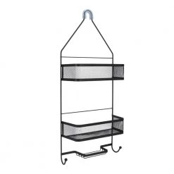 Bath Bliss Mesh Collection Deluxe Shower Caddy in Matte Black