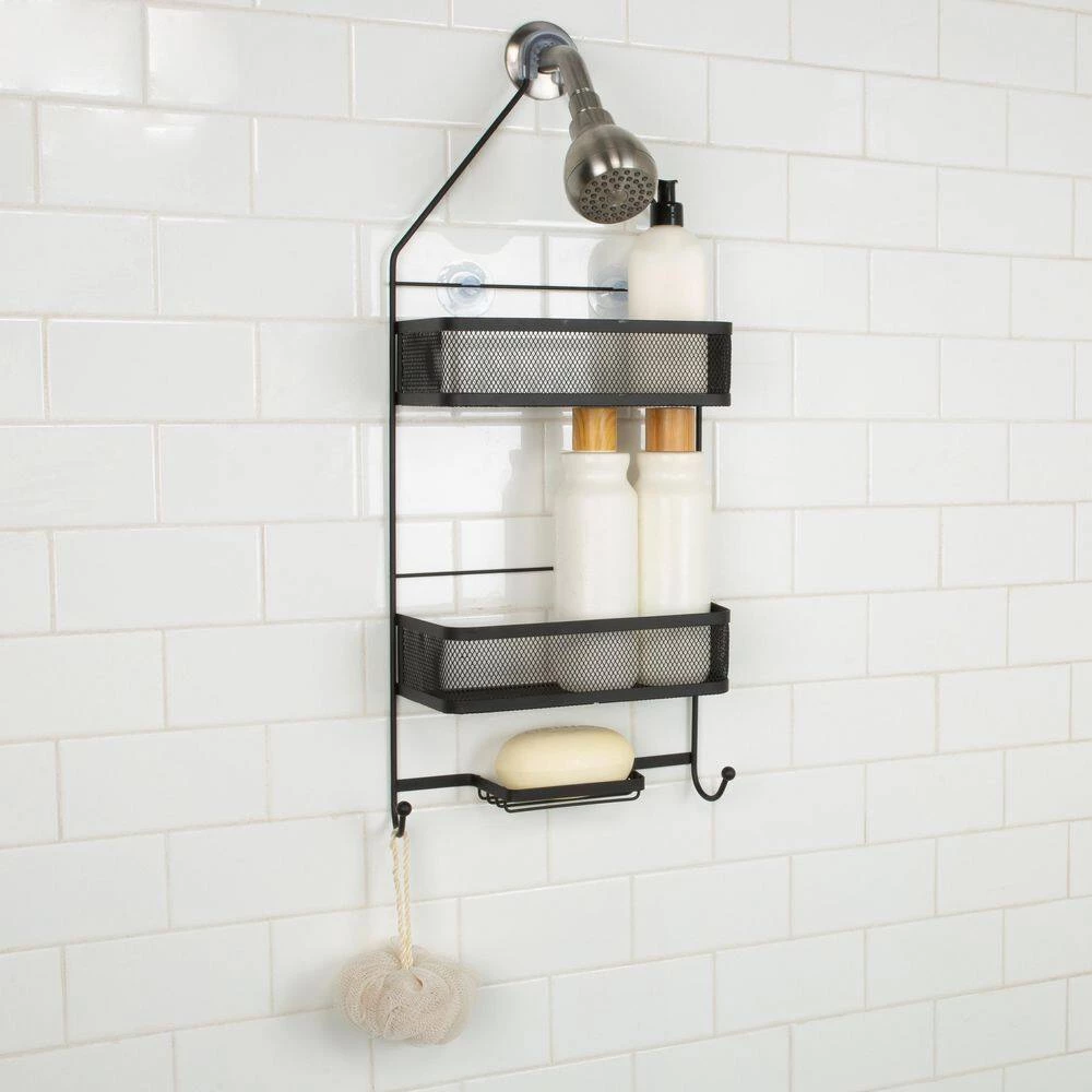 Bath Bliss Mesh Collection Deluxe Shower Caddy in Matte Black 4 Bath Bliss Mesh Collection Deluxe Shower Caddy in Matte Black - Image 2