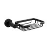 Italia Florence Wall-Mount Soap Basket in Matte Black -Toilet Storage Shop matte black italia shower caddies fl9306 64 1000