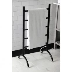 Kingston Brass Templeton 5-Bar Electric Freestanding or Wall-Mounted Towel Warmer in Matte Black -Toilet Storage Shop matte black kingston brass towel warmers htww3720mb 1d 1000