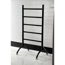 Kingston Brass Templeton 5-Bar Electric Freestanding or Wall-Mounted Towel Warmer in Matte Black -Toilet Storage Shop matte black kingston brass towel warmers htww3720mb 77 1000