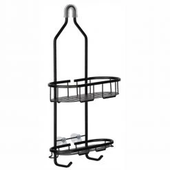 Utopia Alley 2-Shelf Aluminum Rustproof Shower Caddy 14 Utopia Alley 2-Shelf Aluminum Rustproof Shower Caddy -Toilet Storage Shop matte black utopia alley shower caddies shc13 c3 1000