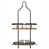 Utopia Alley 2-Teak Shelves Tia Rustproof Over the Shower Caddy 2 Utopia Alley 2-Teak Shelves Tia Rustproof Over the Shower Caddy -Toilet Storage Shop matte black utopia alley shower caddies shc15 64 1000