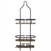 Utopia Alley Tia Rustproof Over the Shower Caddy, 3 Teak Shelves 2 Utopia Alley Tia Rustproof Over the Shower Caddy, 3 Teak Shelves -Toilet Storage Shop matte black utopia alley shower caddies shc16 64 1000