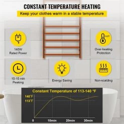 VEVOR 23.6 in. x 47 in. Hardwired Towel Warmer 10-Bar Wall Mounted Electric Towel Warmer w/Timer for Bath Matte Black -Toilet Storage Shop matte black vevor towel warmers mjjrjps10110vp3zwv1 1f 1000