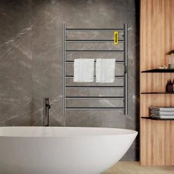 VEVOR Heated Towel Rack 8-Bar Towel Warmer Rack 23.6 x 33 in. Wall Mounted Electric Towel Warmer with Timer Towel Drying Rack 17 VEVOR Heated Towel Rack 8-Bar Towel Warmer Rack 23.6 x 33 in. Wall Mounted Electric Towel Warmer with Timer Towel Drying Rack -Toilet Storage Shop matte black vevor towel warmers mjjrjpsy8110v17gkv1 31 1000