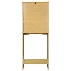 Hooseng Grondin 23.62 in. W x 62.4 in. H x 9.06 in. D Brown Bamboo Over-the-Toilet Storage in Natural -Toilet Storage Shop natural hooseng over the toilet storage kimw1295540491 44 1000
