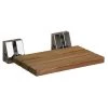 Unbranded 16 in. Teak Wall Mount Slatted Folding Shower Seat with Chrome Trim 2 Unbranded 16 in. Teak Wall Mount Slatted Folding Shower Seat with Chrome Trim -Toilet Storage Shop natural teak polished chrome hardware shower seats iss113 cp 64 1000