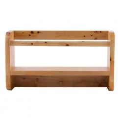 ALFI BRAND Wall Mount Bathroom Shelf with Sleek Modern Design in Natural Wood -Toilet Storage Shop natural wood alfi brand shower caddies ab5508 4f 1000