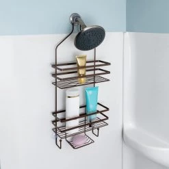 Honey-Can-Do Hanging Shower Caddy in Oil-Rubbed Bronze 17 Honey-Can-Do Hanging Shower Caddy in Oil-Rubbed Bronze -Toilet Storage Shop oil rubbed bronze honey can do shower caddies bth 08990 31 1000