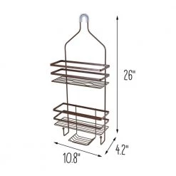 Honey-Can-Do Hanging Shower Caddy in Oil-Rubbed Bronze 16 Honey-Can-Do Hanging Shower Caddy in Oil-Rubbed Bronze -Toilet Storage Shop oil rubbed bronze honey can do shower caddies bth 08990 76 1000
