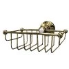 Westbrass Wall Mount Wire Shower Basket in Polished Brass -Toilet Storage Shop polished brass westbrass shower caddies 1857 01 64 1000