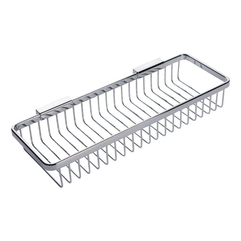 Ginger Hotelier Basket Wall Mounted 15.4 in. Long Deep Shower Basket in Polished Chrome 3 Ginger Hotelier Basket Wall Mounted 15.4 in. Long Deep Shower Basket in Polished Chrome