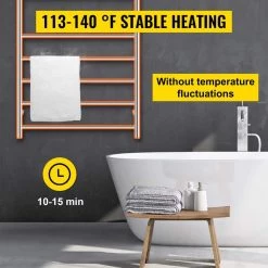 VEVOR Heated Towel Rack 10-Bar Towel Warmer Rack Electric Towel Warmer Polished Stainless Steel Drying Rack with Timer 13 VEVOR Heated Towel Rack 10-Bar Towel Warmer Rack Electric Towel Warmer Polished Stainless Steel Drying Rack with Timer -Toilet Storage Shop polished silver vevor towel warmers mjjrjpg10110vg1pqv1 1f 1000 1