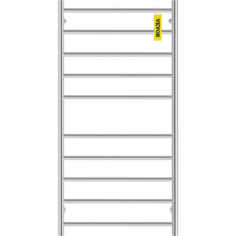 VEVOR Heated Towel Rack 10-Bar Towel Warmer Rack Electric Towel Warmer Polished Stainless Steel Drying Rack with Timer 3 VEVOR Heated Towel Rack 10-Bar Towel Warmer Rack Electric Towel Warmer Polished Stainless Steel Drying Rack with Timer