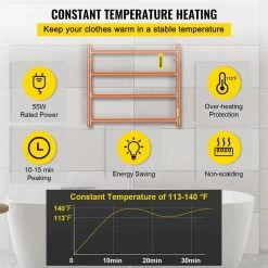 VEVOR Heated Towel Rack 4-Bar Polished Stainless Steel Electric Towel Warmer with Timer Towel Warmer Rack,UL Certificated 13 VEVOR Heated Towel Rack 4-Bar Polished Stainless Steel Electric Towel Warmer with Timer Towel Warmer Rack,UL Certificated -Toilet Storage Shop polished silver vevor towel warmers mjjrjpgl4110vy7t9v1 1f 1000