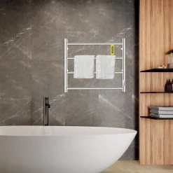 VEVOR Heated Towel Rack 4-Bar Polished Stainless Steel Electric Towel Warmer with Timer Towel Warmer Rack,UL Certificated 17 VEVOR Heated Towel Rack 4-Bar Polished Stainless Steel Electric Towel Warmer with Timer Towel Warmer Rack,UL Certificated -Toilet Storage Shop polished silver vevor towel warmers mjjrjpgl4110vy7t9v1 31 1000