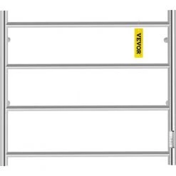 VEVOR Heated Towel Rack 4-Bar Polished Stainless Steel Electric Towel Warmer with Timer Towel Warmer Rack,UL Certificated