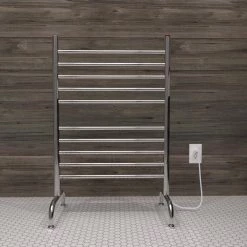 Amba Solo 24in Wide Freestanding 10-Bar Plug-in Electric Towel Warmer in Polished Stainless Steel 9 Amba Solo 24in Wide Freestanding 10-Bar Plug-in Electric Towel Warmer in Polished Stainless Steel -Toilet Storage Shop polished stainless steel amba towel warmers safsp 24 a0 1000