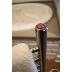 Amba Solo 33in Wide Freestanding 10-Bar Plug-in Electric Towel Warmer in Polished Stainless Steel -Toilet Storage Shop polished stainless steel amba towel warmers safsp 33 1d 1000