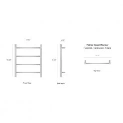 WarmlyYours 4-Bar Palma Towel Warmer, Plug-In, Polished Stainless Steel -Toilet Storage Shop polished warmlyyours towel warmers tws2 plm04pp 66 1000
