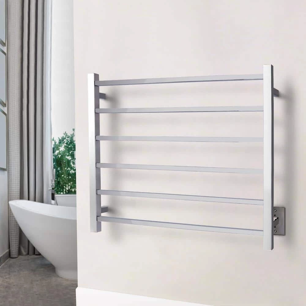 WarmlyYours Elevate Tahoe6 6-Bar Electric Towel Warmers in Polished Stainless Steel 4 WarmlyYours Elevate Tahoe6 6-Bar Electric Towel Warmers in Polished Stainless Steel - Image 2