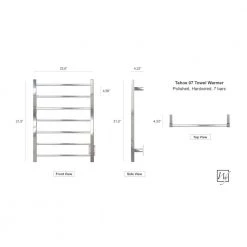 WarmlyYours 7-Bar Tahoe Towel Warmer, Hardwired, Polished Stainless Steel -Toilet Storage Shop polished warmlyyours towel warmers tws2 tah07ph 40 1000
