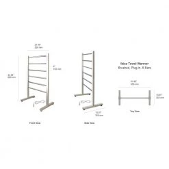 WarmlyYours 6-Bar Ibiza Freestanding Towel Warmer, Hardwired, Polished Stainless Steel 13 WarmlyYours 6-Bar Ibiza Freestanding Towel Warmer, Hardwired, Polished Stainless Steel -Toilet Storage Shop polished warmlyyours towel warmers tws5 ibz06pp 66 1000