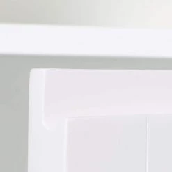 Simpli Home Draper 55.9 in. H x 15.75 in. W Bath Storage Tower in Pure White -Toilet Storage Shop pure white simpli home over the toilet storage axcbcdrp 05 1f 1000