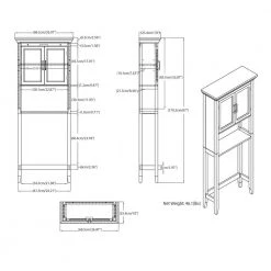 Simpli Home Avington 67 in. H 27 in. W Space Saver Bath Cabinet in Pure White -Toilet Storage Shop pure white simpli home over the toilet storage axcbsavn07 wh 76 1000