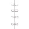 Utopia Alley Flat Shelf, Rustproof Corner Shower Caddy, Satin Chrome