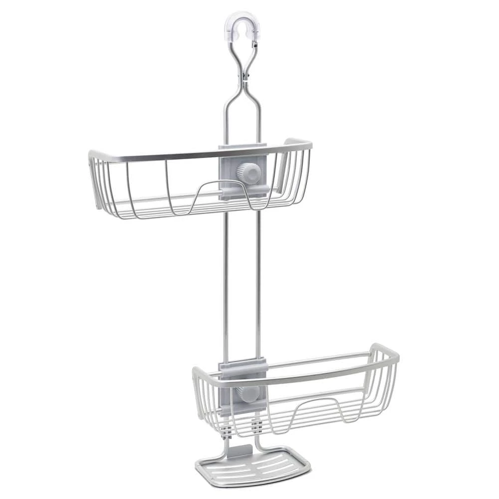 Zenna Home NeverRust Aluminum 4-Way Adjustable Shower Caddy in Satin Chrome 6 Zenna Home NeverRust Aluminum 4-Way Adjustable Shower Caddy in Satin Chrome - Image 4
