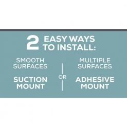 Zenna Home NeverRust Aluminum Power Grip Pro Dual Mount Long Shelf in Satin Chrome -Toilet Storage Shop satin chrome zenna home shower caddies 7466all 4f 1000