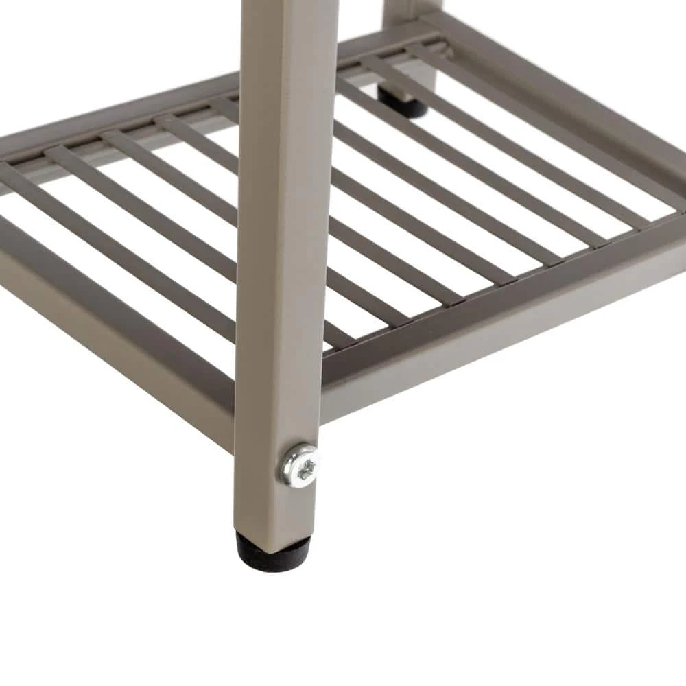 Honey-Can-Do 34.3 in. W x 38.6 in. H x 7.1 in. D Over-the-Toilet 5-Tier Space Saver in Satin Nickel 6 Honey-Can-Do 34.3 in. W x 38.6 in. H x 7.1 in. D Over-the-Toilet 5-Tier Space Saver in Satin Nickel - Image 4