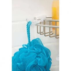 Kenney 3-Tier Stainless Steel Spring Tension Shower Corner Pole Caddy with Four Clip-on Hooks and Razor Holders in Satin Nickel -Toilet Storage Shop satin nickel kenney shower caddies kn61520v1 1f 1000