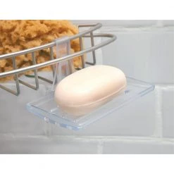 Kenney 3-Tier Stainless Steel Spring Tension Shower Corner Pole Caddy with Four Clip-on Hooks and Razor Holders in Satin Nickel -Toilet Storage Shop satin nickel kenney shower caddies kn61520v1 4f 1000