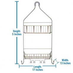 Laura Ashley Aristo Shower Caddy in Satin -Toilet Storage Shop satin nickel laura ashley shower caddies la 92300 sat 4f 1000
