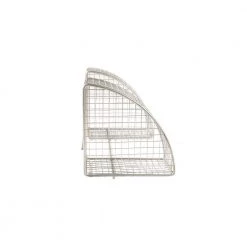 Spectrum Grid 10.125 in. W x 7.375 in. D x 14.125 in. H 2-Tier Corner Basket in Satin Nickel Powder Coat -Toilet Storage Shop satin nickel spectrum shower caddies 16377 1d 1000