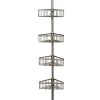 Zenna Home 4-Tier Tension Pole Shower Caddy in Satin Nickel 1 Zenna Home 4-Tier Tension Pole Shower Caddy in Satin Nickel -Toilet Storage Shop satin nickel zenna home shower caddies e2157nnl 64 1000