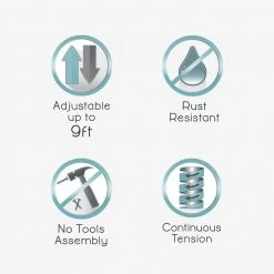 Zenna Home 4-Tier Tension Pole Shower Caddy in Satin Nickel 15 Zenna Home 4-Tier Tension Pole Shower Caddy in Satin Nickel -Toilet Storage Shop satin nickel zenna home shower caddies e2157nnl 76 1000