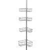 Zenna Home 4-Tier Tension Pole Shower Caddy in Satin Nickel 1 Zenna Home 4-Tier Tension Pole Shower Caddy in Satin Nickel -Toilet Storage Shop satin nickel zenna home shower caddies e2159nn 64 1000