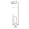 IDesign York Lyra Roll Stand Plus with Shelf in Satin 1 IDesign York Lyra Roll Stand Plus with Shelf in Satin -Toilet Storage Shop satin shower caddies 79265 64 1000