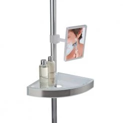 Wenko Premium Tension Pole Caddy Aluminum -Toilet Storage Shop satinised wenko shower caddies 20349100 1f 1000