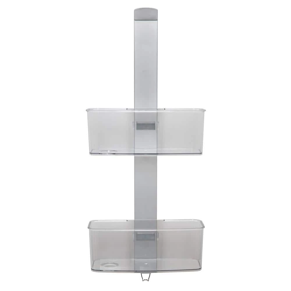 Bath Bliss Adjustable Rust Proof Aluminum 2 Tier Glass Door Shower Caddy 3 Bath Bliss Adjustable Rust Proof Aluminum 2 Tier Glass Door Shower Caddy
