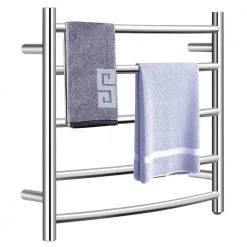 Costway 5-Towel Holders Electric Heated Towel Warmer Wall Mount Drying Rack 304 Stainless Steel in Silver -Toilet Storage Shop silver costway towel warmers es10008us c3 1000
